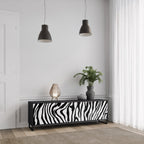 SPLENDID ZEBRA Móvel de TV com 3 Portas em Acabamento Preto