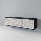 PASSING SECONDS Móvel de TV com 3 Portas em Acabamento Preto