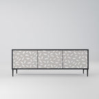 PASSING SECONDS Móvel de TV com 3 Portas em Acabamento Preto