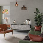 PASSING SECONDS Móvel de TV com 3 Portas em Acabamento Preto