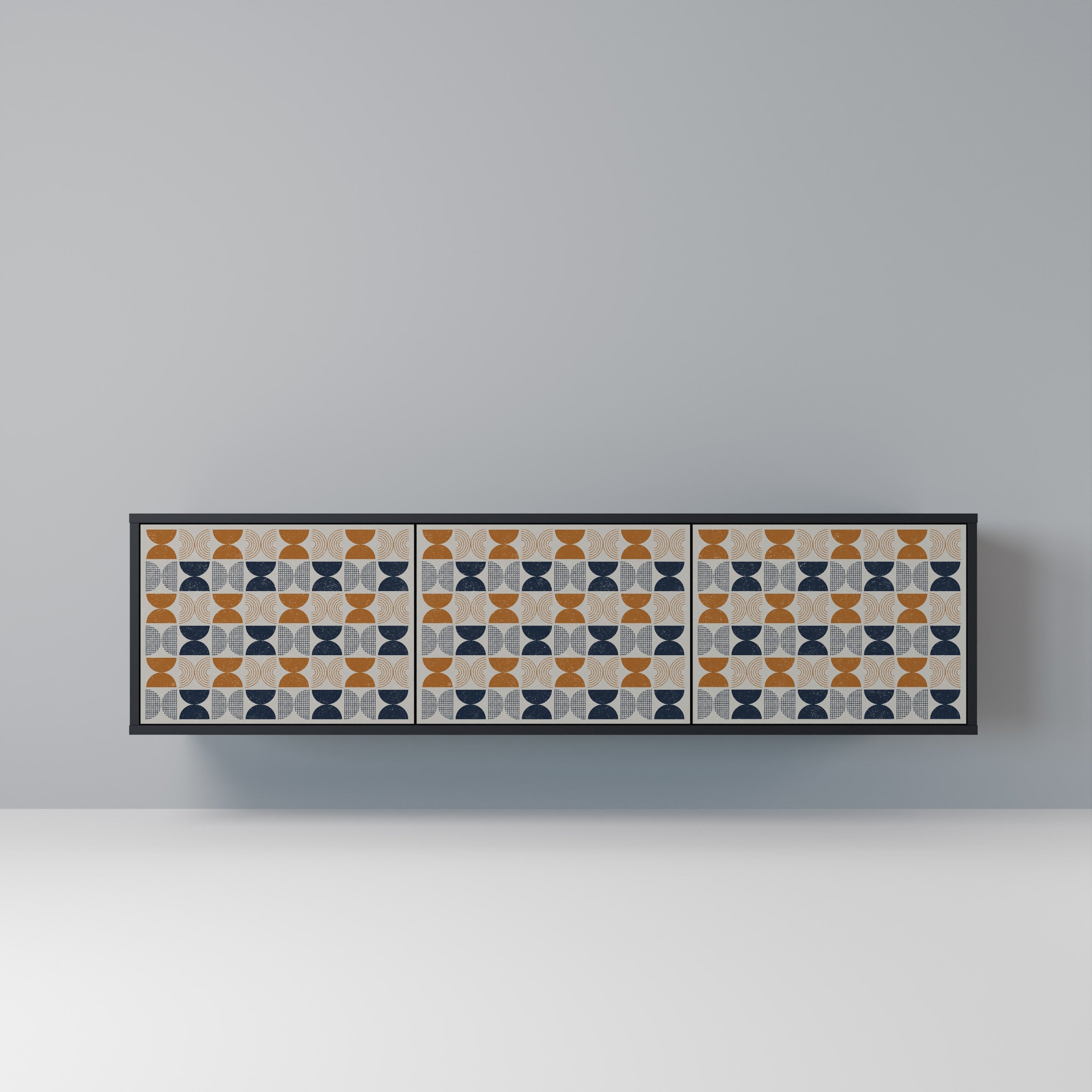 REFLECTION RANGE Móvel de TV com 3 Portas em Acabamento Preto