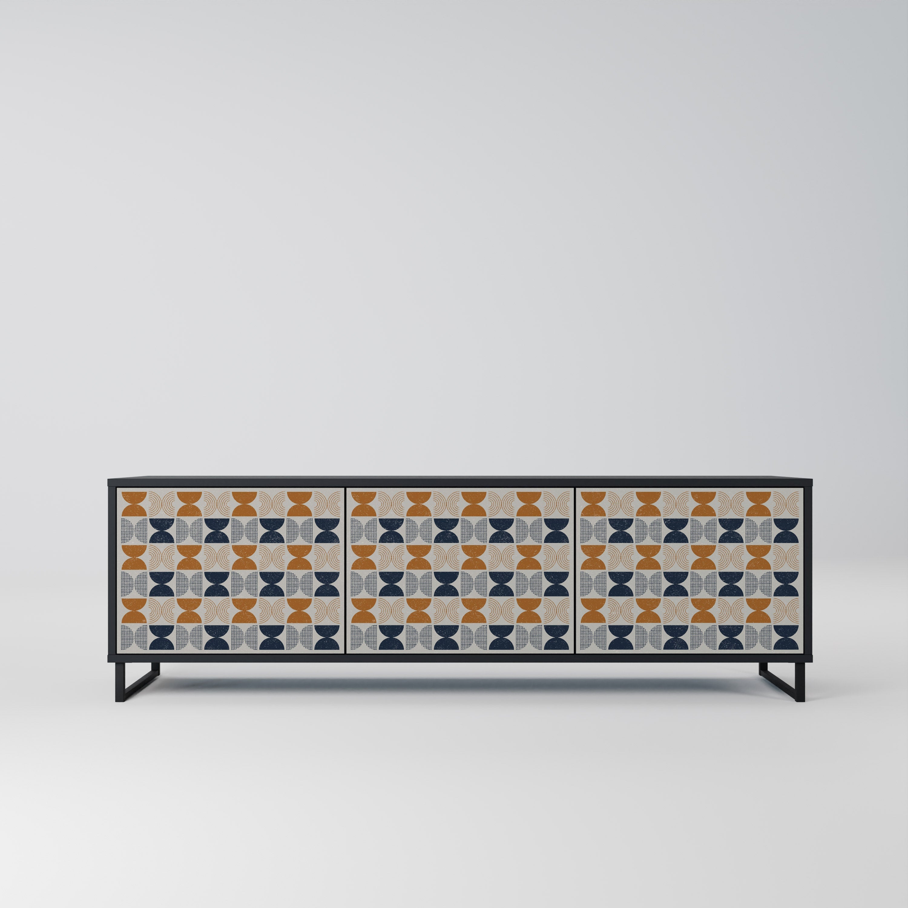 REFLECTION RANGE Móvel de TV com 3 Portas em Acabamento Preto