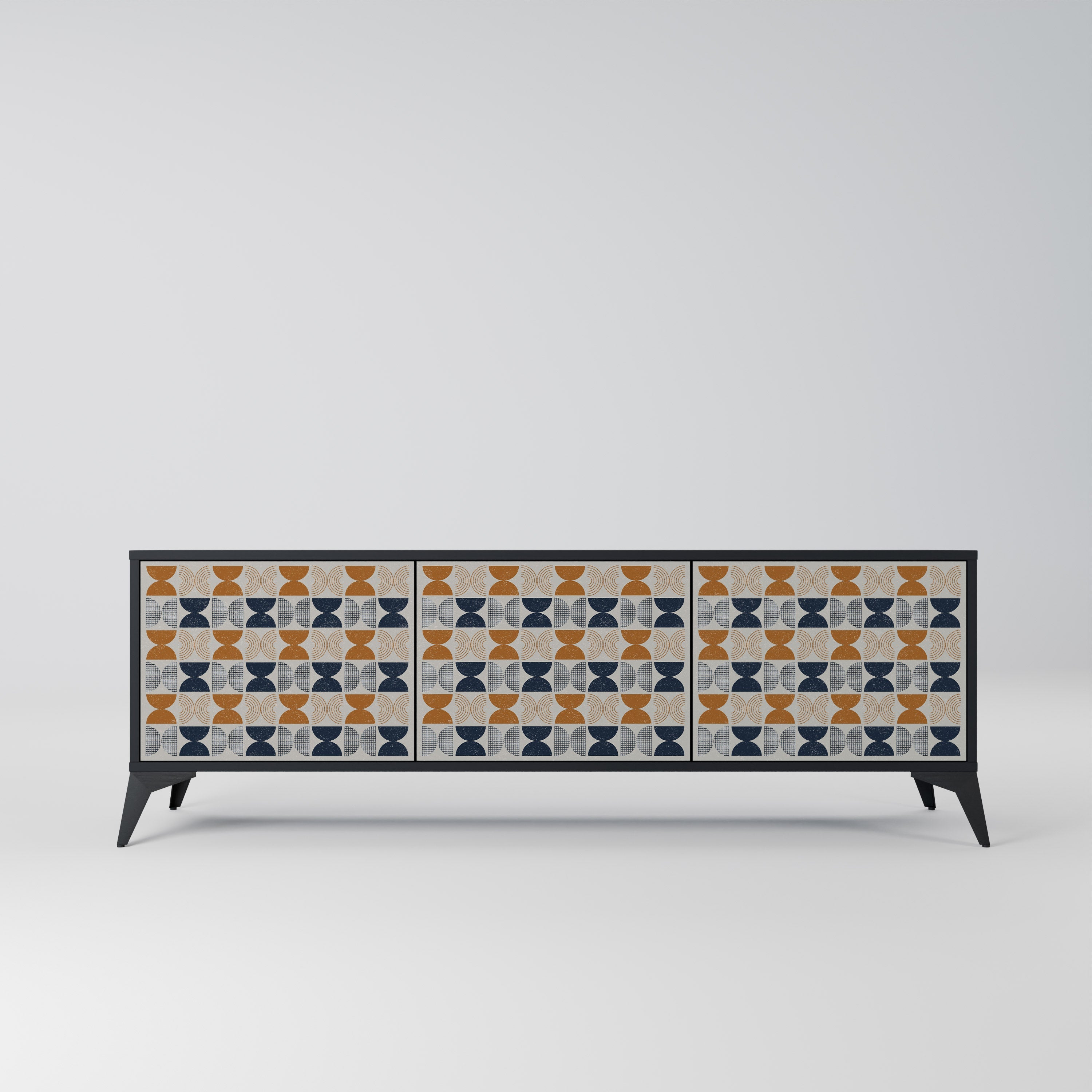 REFLECTION RANGE Móvel de TV com 3 Portas em Acabamento Preto