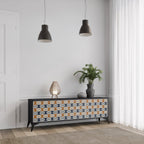 REFLECTION RANGE Móvel de TV com 3 Portas em Acabamento Preto