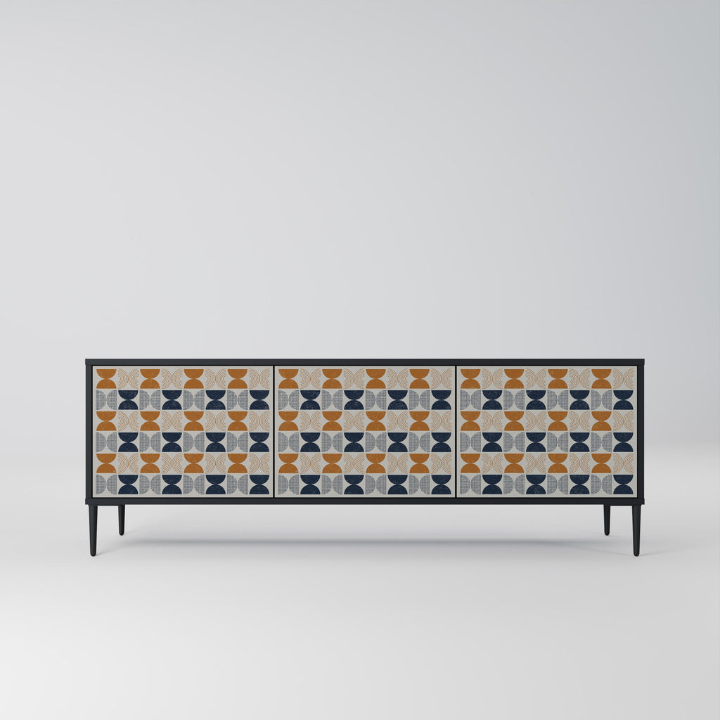 REFLECTION RANGE Móvel de TV com 3 Portas em Acabamento Preto