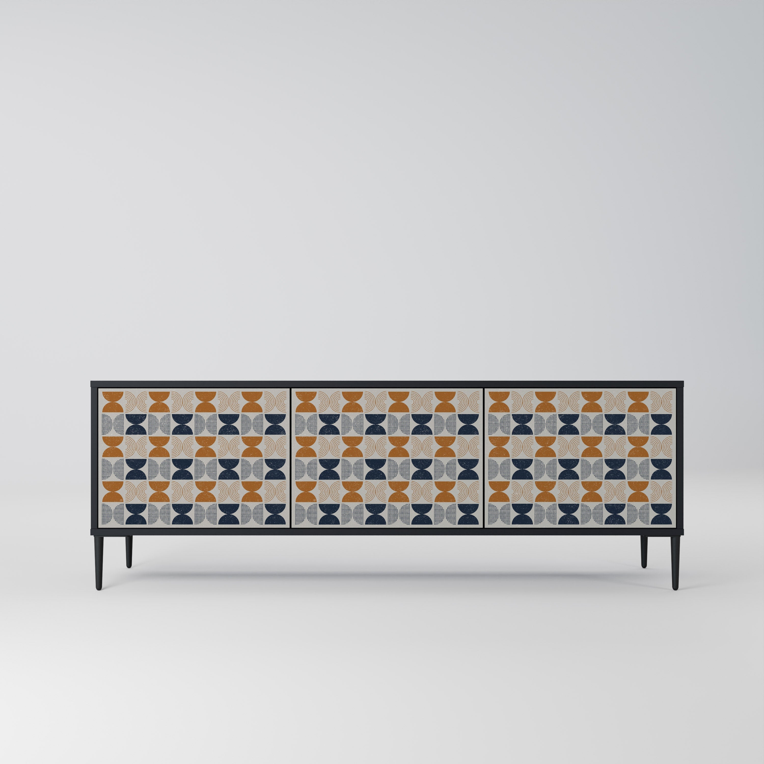 REFLECTION RANGE Móvel de TV com 3 Portas em Acabamento Preto