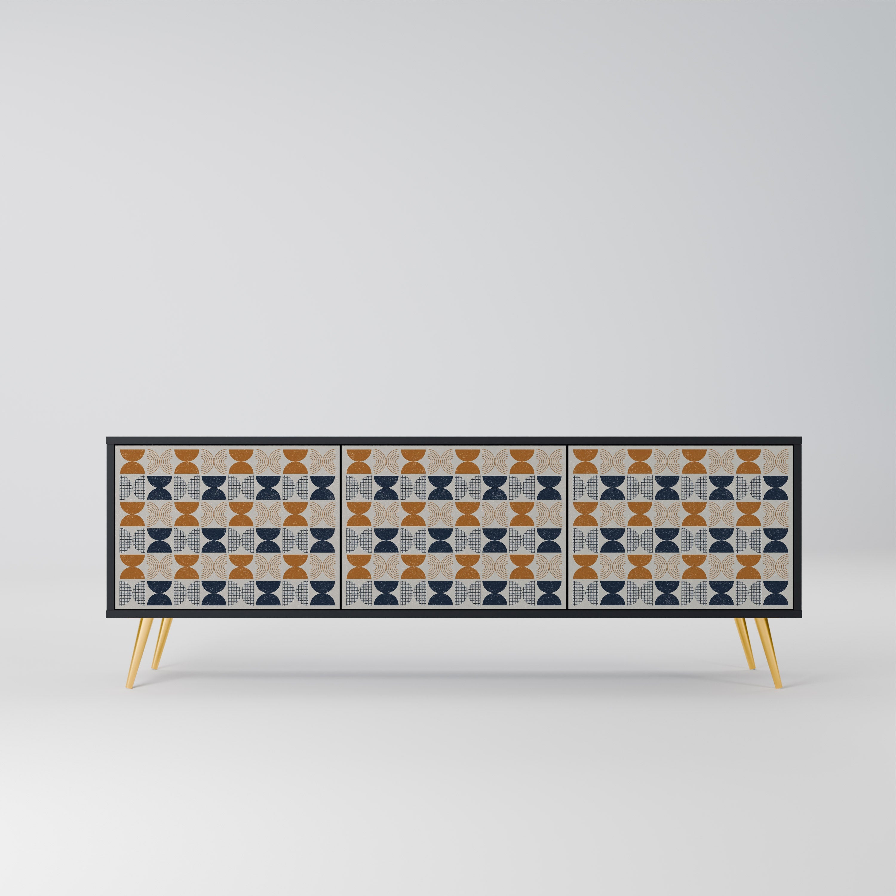 REFLECTION RANGE Móvel de TV com 3 Portas em Acabamento Preto