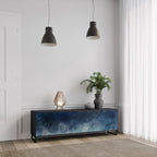 CELESTIAL FALL Móvel de TV com 3 Portas em Acabamento Preto