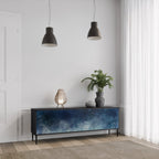 CELESTIAL FALL Móvel de TV com 3 Portas em Acabamento Preto