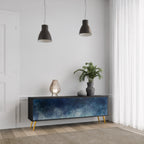 CELESTIAL FALL Móvel de TV com 3 Portas em Acabamento Preto