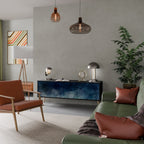 CELESTIAL FALL Móvel de TV com 3 Portas em Acabamento Preto