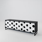 SLIPPING MINUTES Móvel de TV com 3 Portas em Acabamento Preto