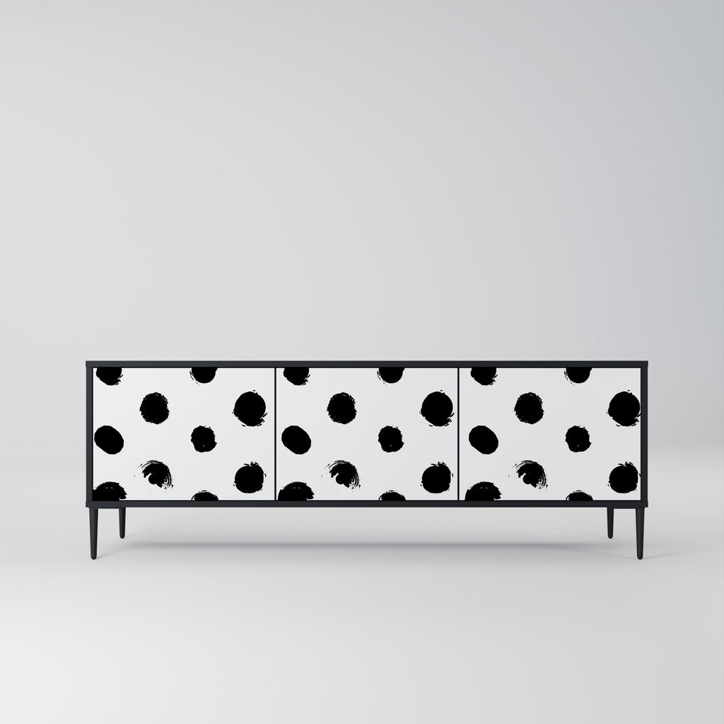 SLIPPING MINUTES Móvel de TV com 3 Portas em Acabamento Preto