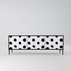 SLIPPING MINUTES Móvel de TV com 3 Portas em Acabamento Preto