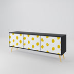 RADIANT REVERIE Móvel de TV com 3 Portas em Acabamento Preto