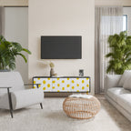 RADIANT REVERIE Móvel de TV com 3 Portas em Acabamento Preto