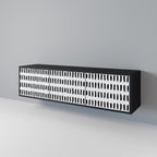 NIGHTY MELODIES 3-Door TV Stand in Black Finish