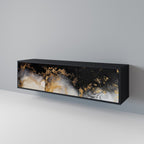 MARBLE OF TOMMORROW Móvel de TV com 3 Portas em Acabamento Preto