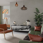 MONOCHROME MIRAGE 3-Door TV Stand in Black Finish