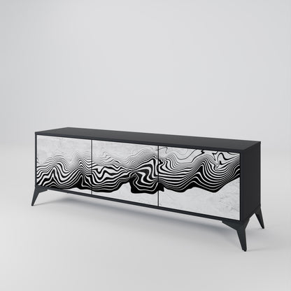 MONOCHROME MIRAGE Móvel de TV de 3 Portas
