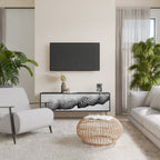 MONOCHROME MIRAGE 3-Door TV Stand in Black Finish