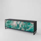 ABSTRACT ALCHEMY Móvel de TV com 3 Portas em Acabamento Preto