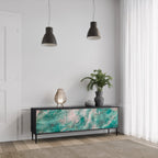 ABSTRACT ALCHEMY Móvel de TV com 3 Portas em Acabamento Preto