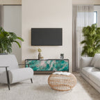 ABSTRACT ALCHEMY Móvel de TV com 3 Portas em Acabamento Preto