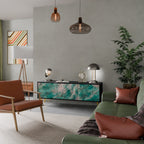 ABSTRACT ALCHEMY Móvel de TV com 3 Portas em Acabamento Preto