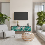 ABSTRACT ALCHEMY Móvel de TV com 3 Portas em Acabamento Preto