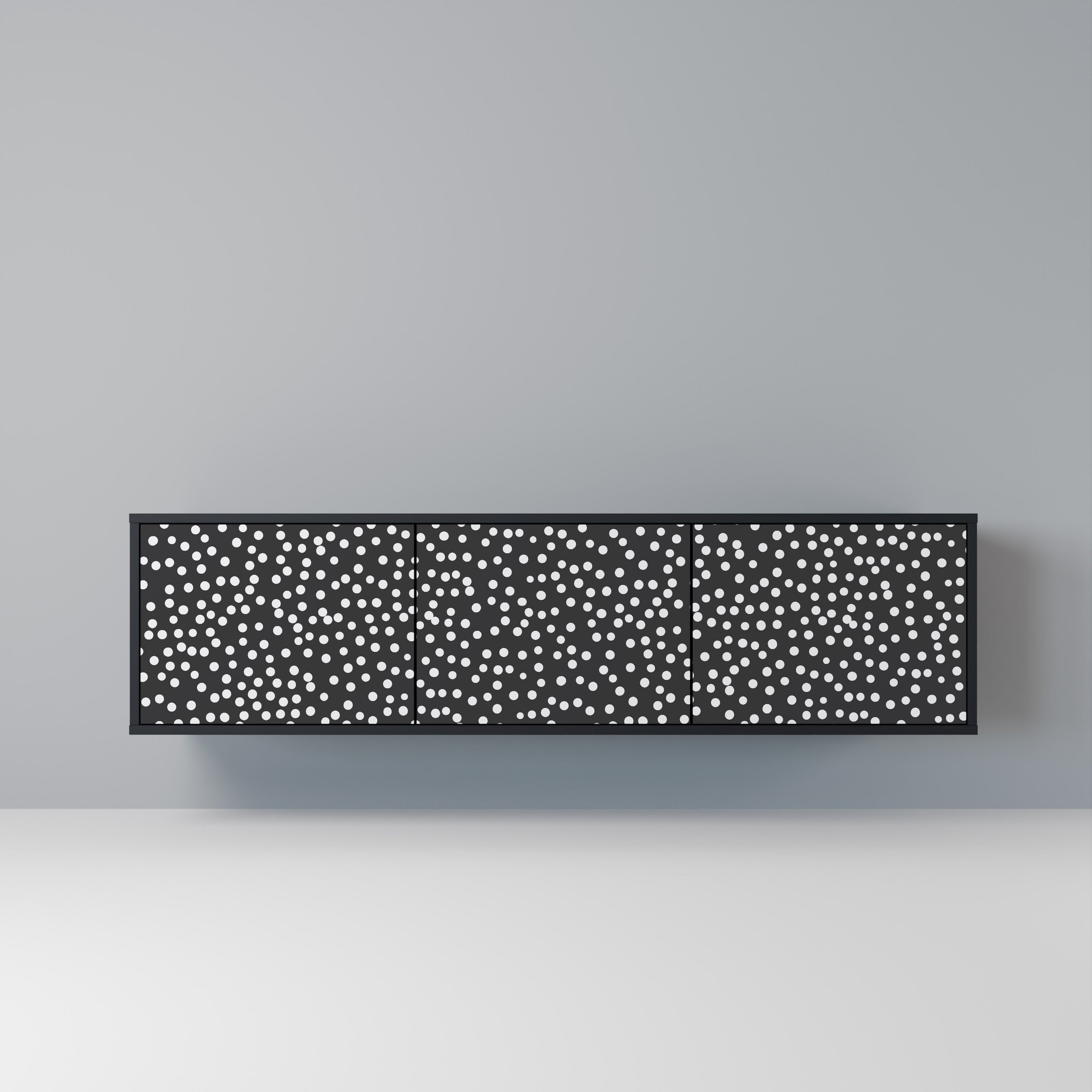 BLINDING LIGHTS Móvel de TV com 3 Portas em Acabamento Preto