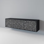 BLINDING LIGHTS Móvel de TV com 3 Portas em Acabamento Preto