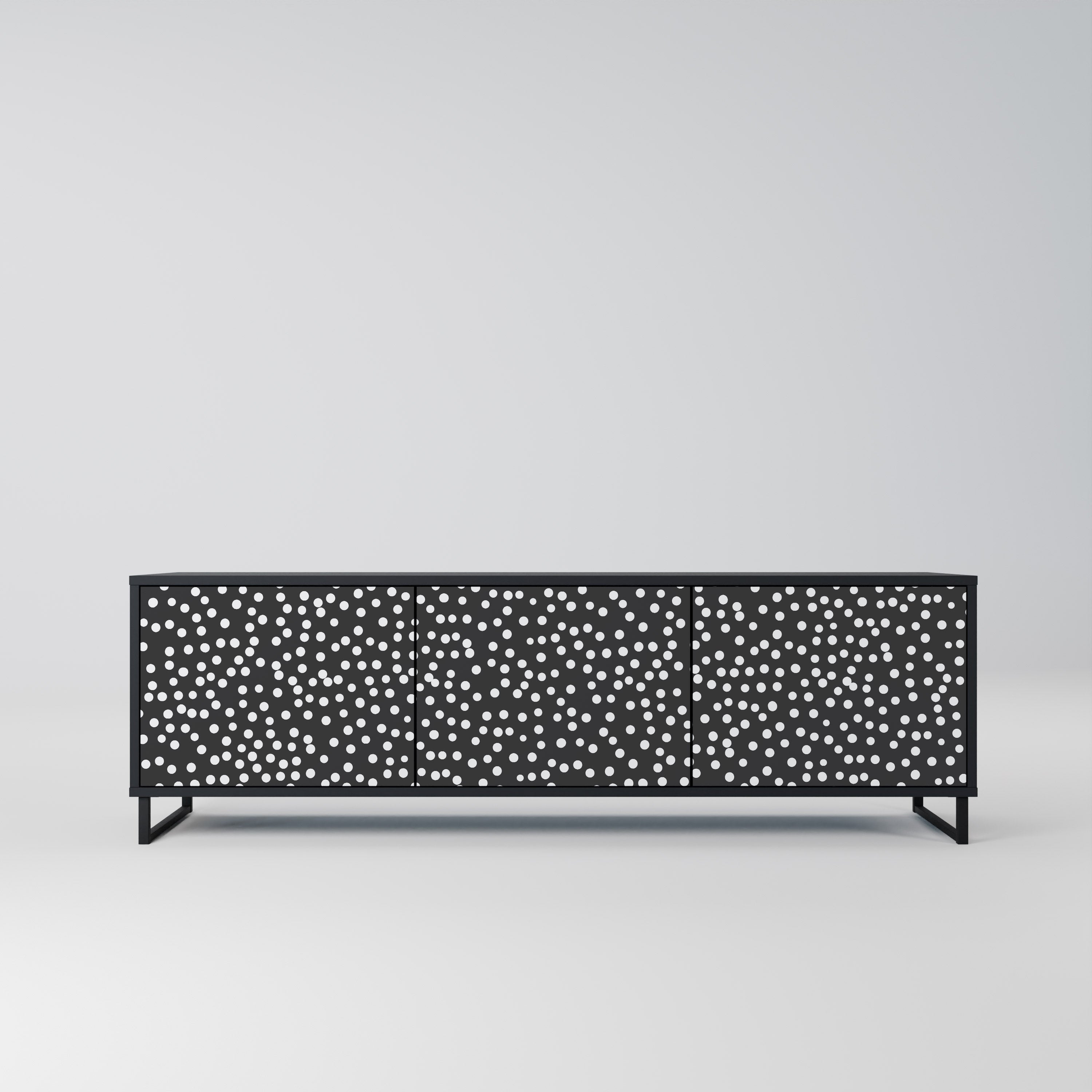 BLINDING LIGHTS Móvel de TV com 3 Portas em Acabamento Preto