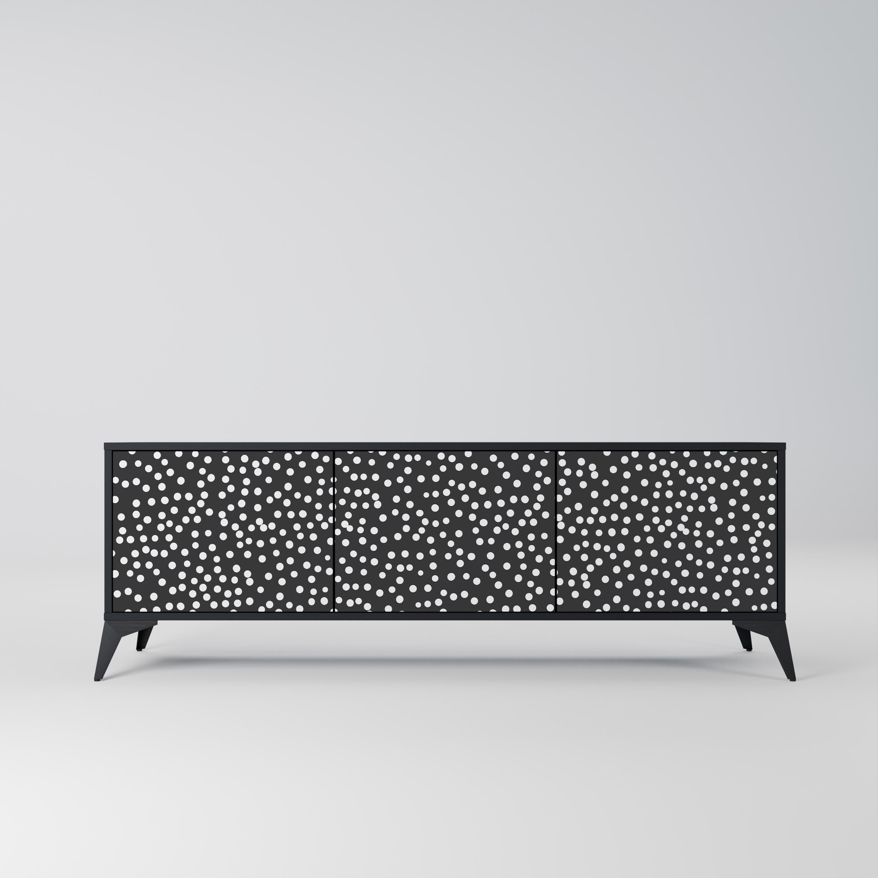 BLINDING LIGHTS Móvel de TV com 3 Portas em Acabamento Preto