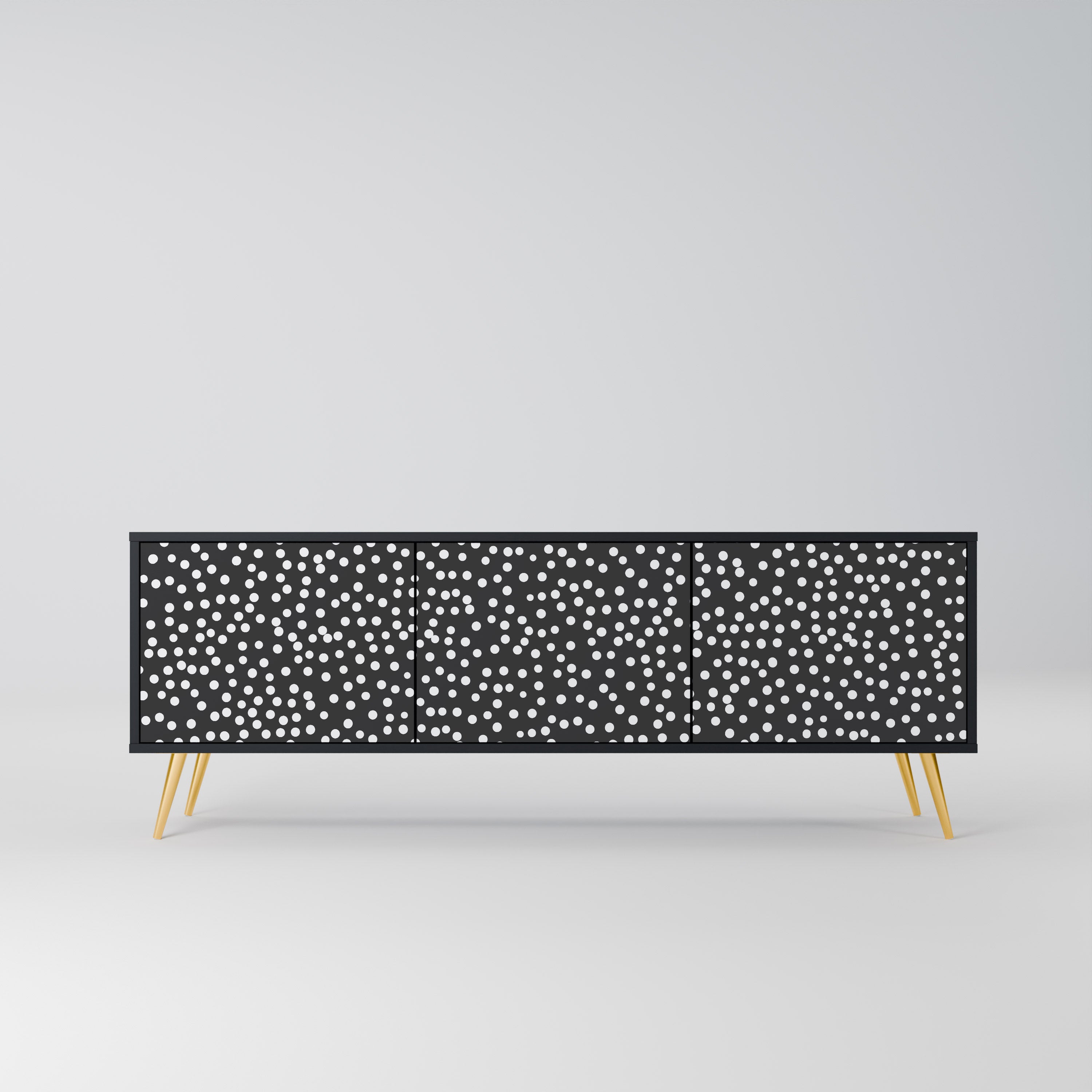 BLINDING LIGHTS Móvel de TV com 3 Portas em Acabamento Preto