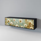 DREAMY MEADOW Móvel de TV com 3 Portas em Acabamento Preto