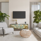 DREAMY MEADOW Móvel de TV com 3 Portas em Acabamento Preto