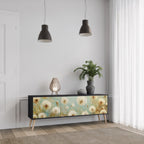 DREAMY MEADOW Móvel de TV com 3 Portas em Acabamento Preto