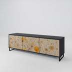 MORNING GLADE Móvel de TV com 3 Portas em Acabamento Preto