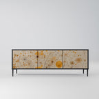 MORNING GLADE Móvel de TV com 3 Portas em Acabamento Preto