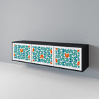 BE THE CHANGE Móvel de TV com 3 Portas em Acabamento Preto