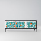 BE THE CHANGE Móvel de TV com 3 Portas em Acabamento Preto