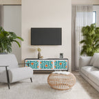 BE THE CHANGE Móvel de TV com 3 Portas em Acabamento Preto