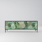 SUCCULENT CLUSTER 3-Door TV Stand in Black Finish