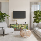 SUCCULENTS KALEIDOSCOPE 3-Door TV Stand in Black Finish