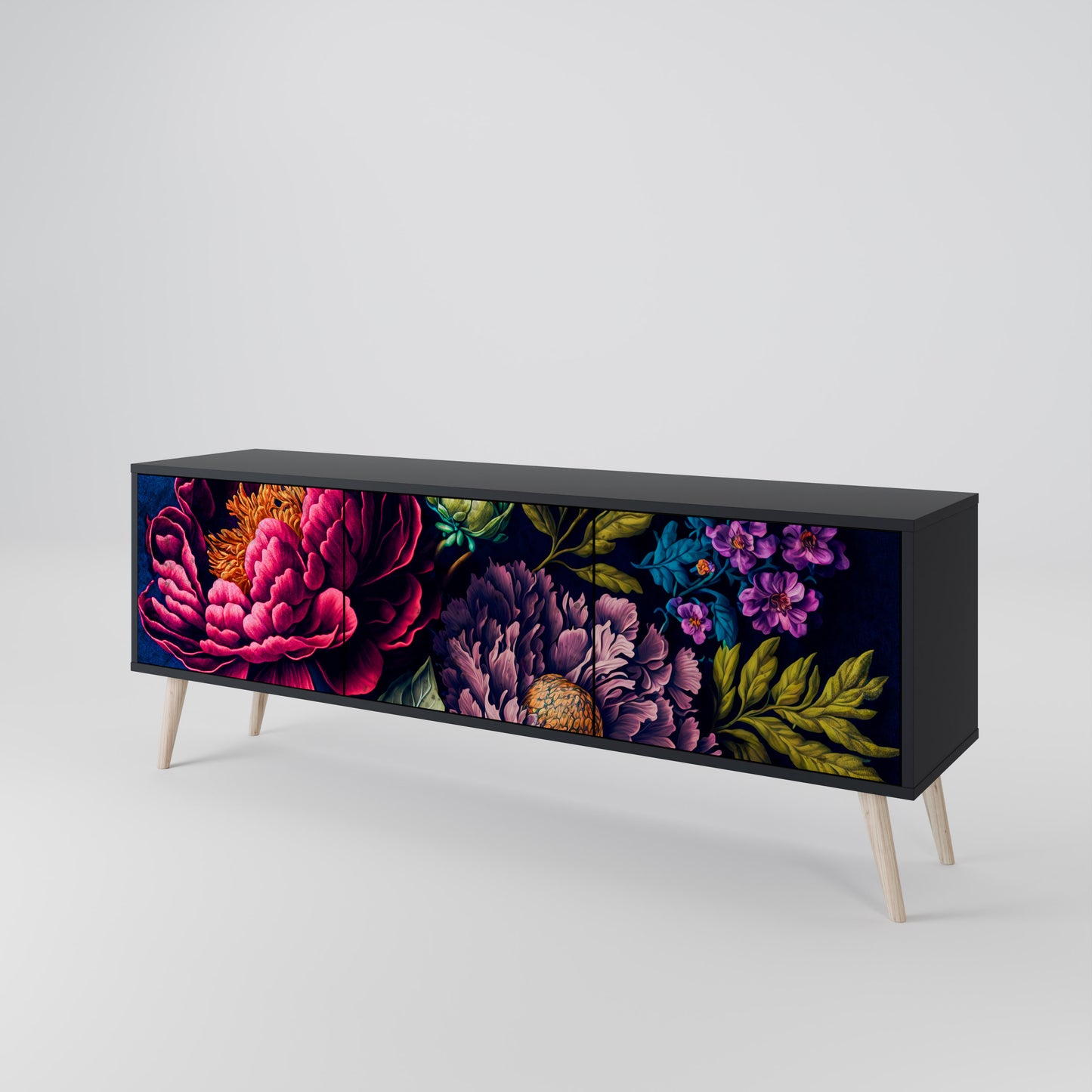 BLOOMING ELEGANCE Móvel de TV de 3 Portas