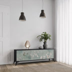 NIGHT LADY 3-Door TV Stand in Black Finish