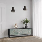 NIGHT LADY 3-Door TV Stand in Black Finish