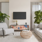 PASTEL DESTINY 3-Door TV Stand in Black Finish