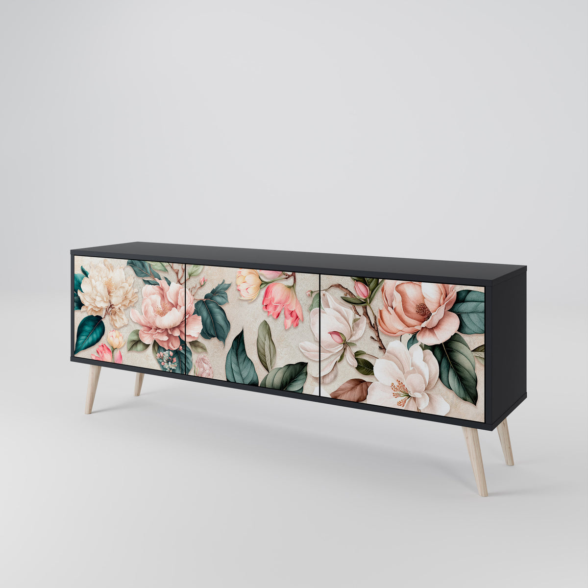 FLORAL GRACE Móvel de TV de 3 Portas